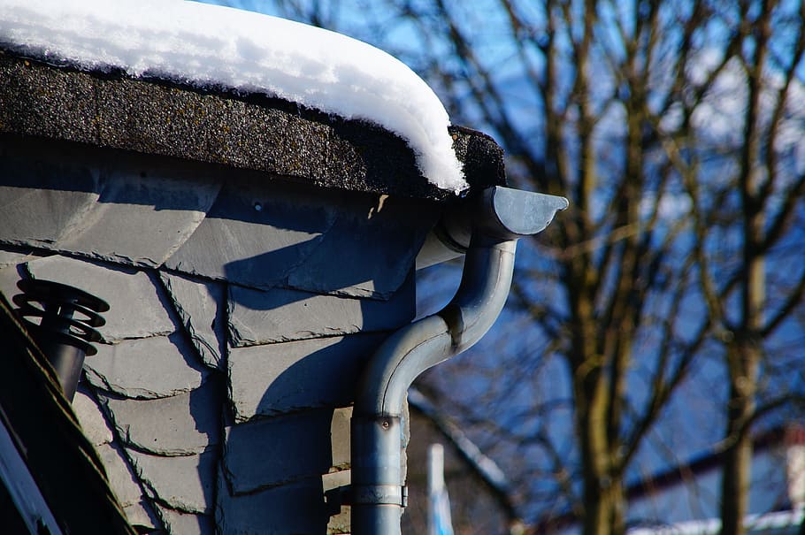 gutters in winter