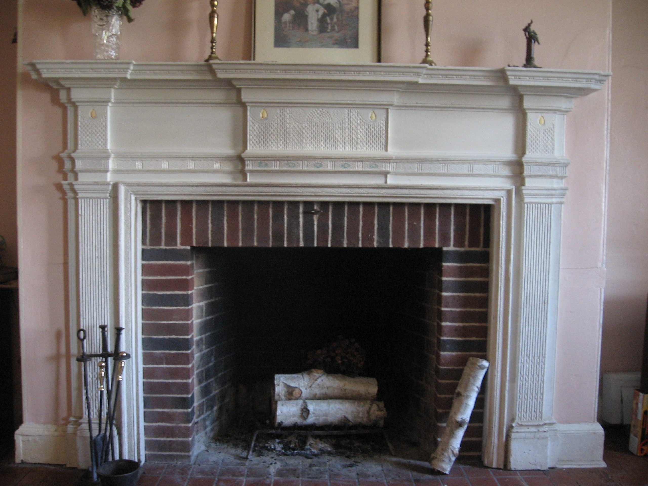 fireplace with stone veener