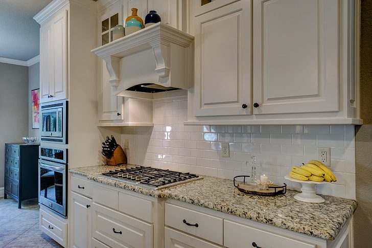 kitchen with cabinets